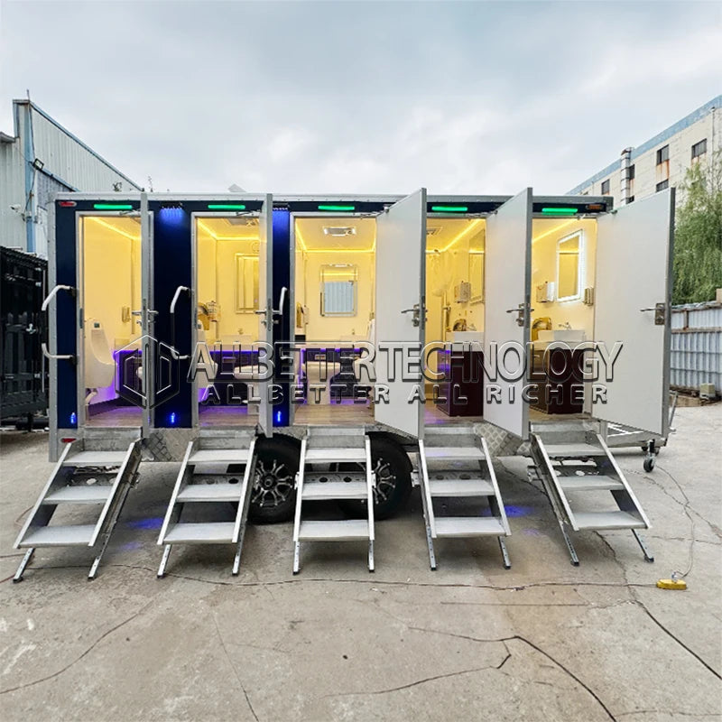 Allbetter Outdoor Luxury Portable Toilet Trailer for Beach Weddings