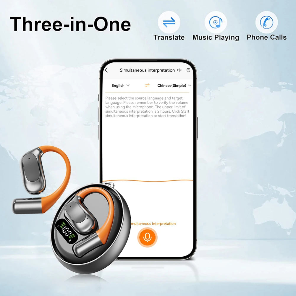 Translation Earbuds Real Time 144 Languages Language Translator Earbuds Translation Headphones for Travel Business and Learning