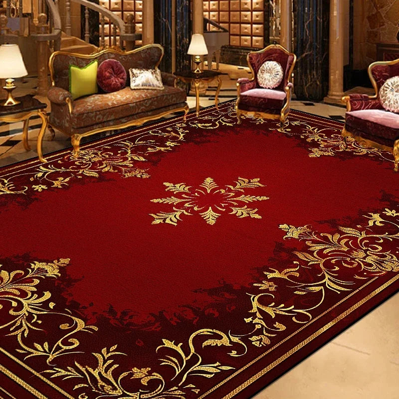 Gorgeous Retro European Carpet Living Room Large Area Decoration Sofa Area Rugs for Bedroom Cloakroom Non-slip Floor Mats Ковер