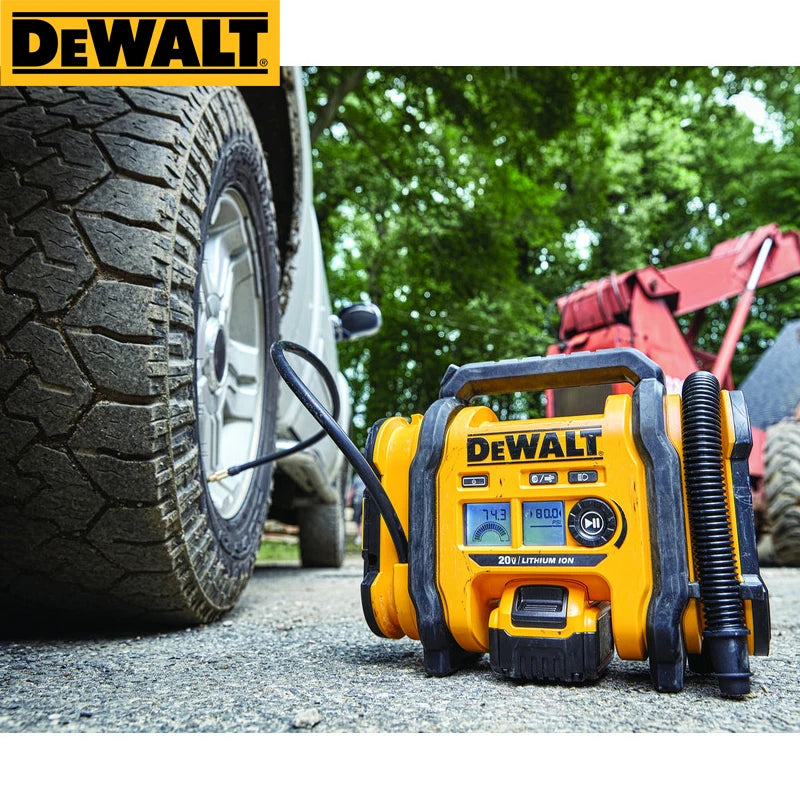DEWALT 20V Corded/Cordless Air Inflator 160 PSI Tire Inflator Electric Air Pump Blower Power Tools 1/2PC battery