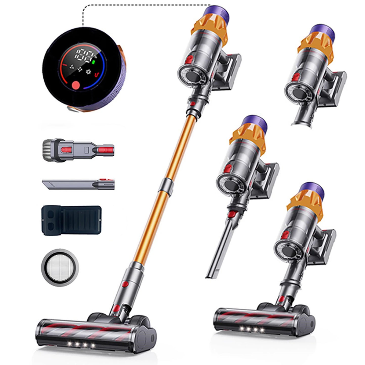 V18 Cordless Vacuum Cleaner 550W 45KPa Suction Portable Home Cleaning