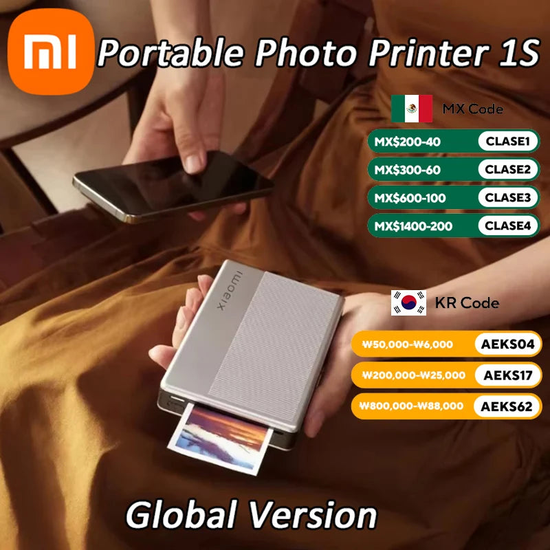 Xiaomi Portable Photo Printer 1S Bluetooth 5.2 Wireless