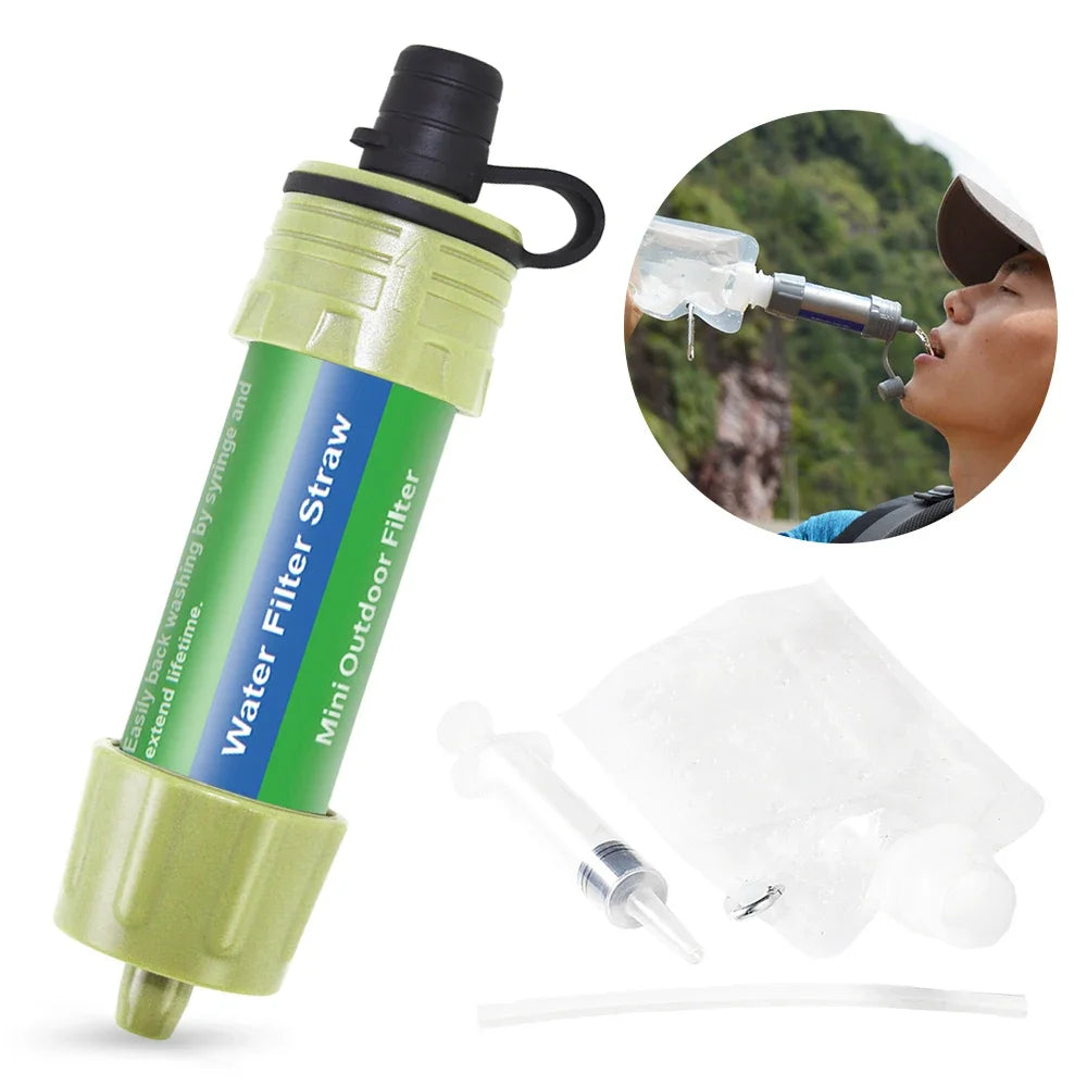 LISMHign-concerned Outdoor Survival Water Filter Straw Kit