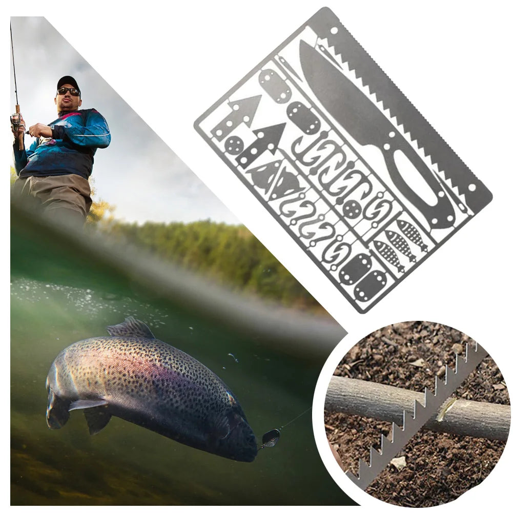 Outdoor Survival Fishing Hook Card Multifunctional EDC Tool