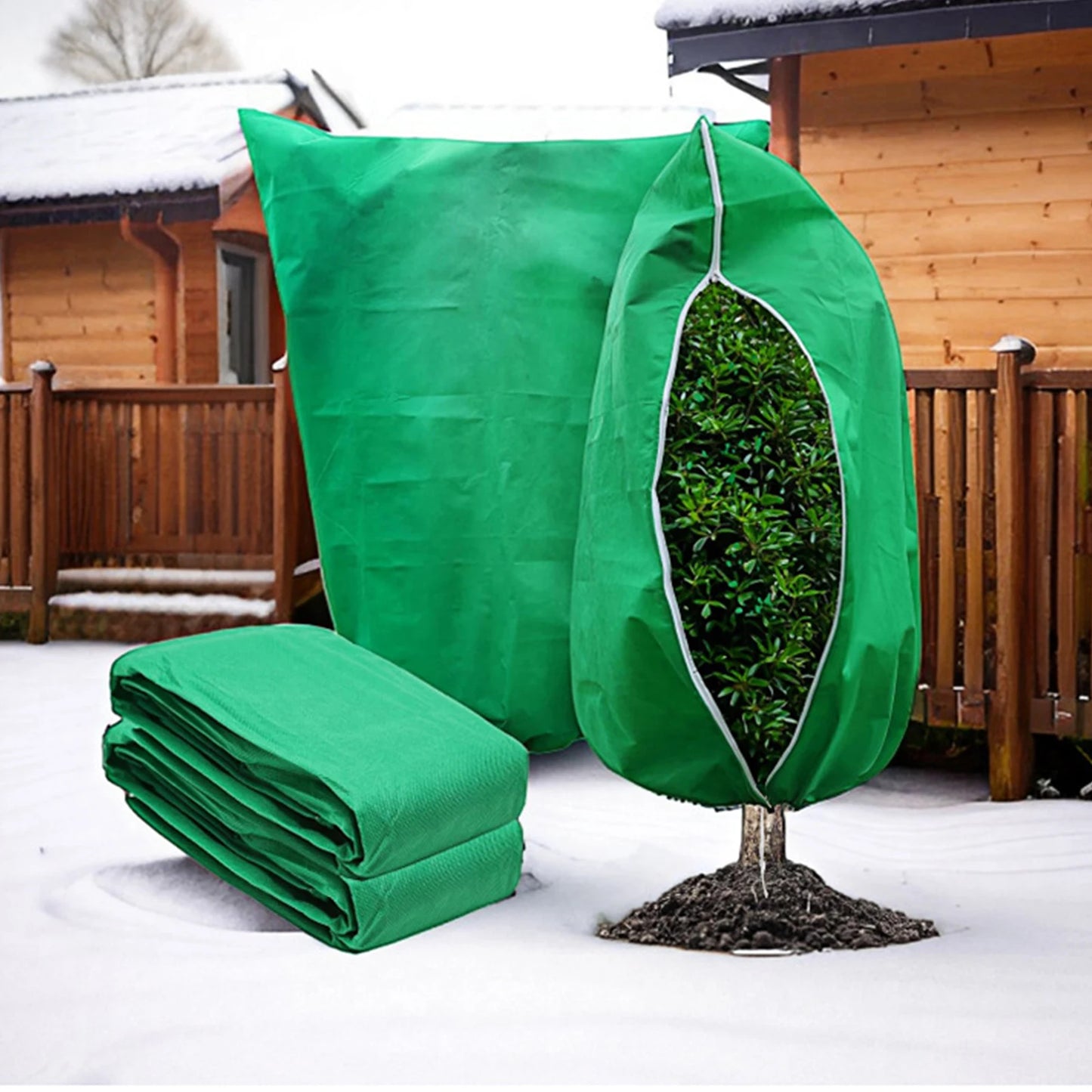 Tree Covers with Drawstring Plant Frost Blanket Plant Protection Covers Bags Fabric for Outdoor Garden Potted Plant Shrub