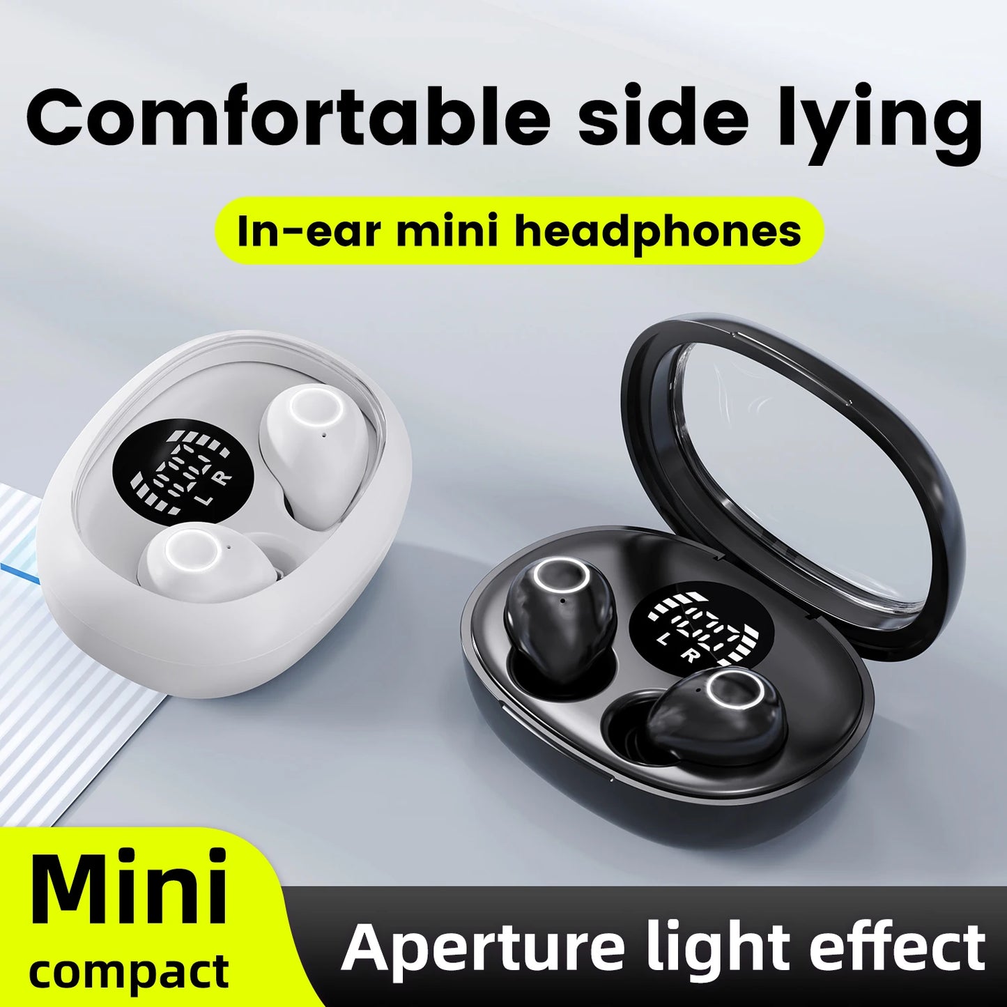 SHUKE Invisible Sleep Wireless Bluetooth Earphones With Mic