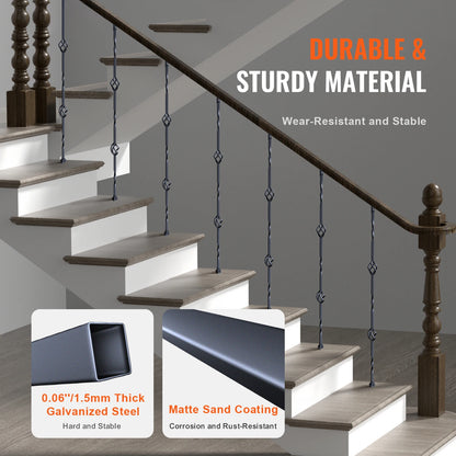 Staircase Balusters Galvanized Banister Spindles With Spiral