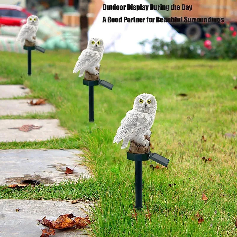 Solar Garden Light Outdoor Owl Solar Garden Stake Light Waterproof Warm White Led Light For Garden Patio Lawn Walkway Decor