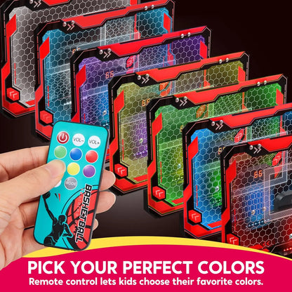 Mini Indoor Basketball Hoop With LED Light And Scoreboard