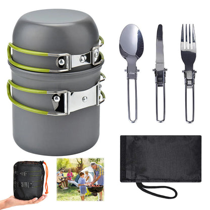 Outdoor Camp Cooking Set Aluminum Alloy Cookware for Camping