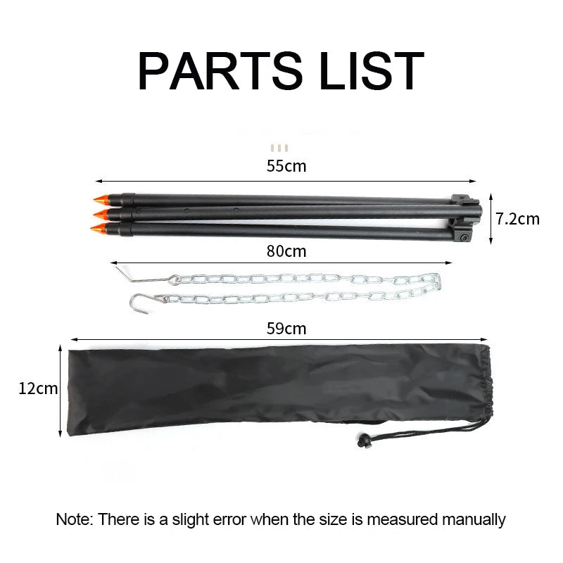 Hike Mount Camping Campfire Tripod Hanging Pot Outdoor Cookware