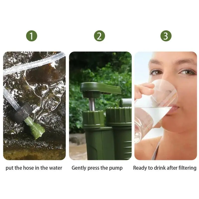 Hign Concerned Water Filter Hand Pump for Outdoor Survival
