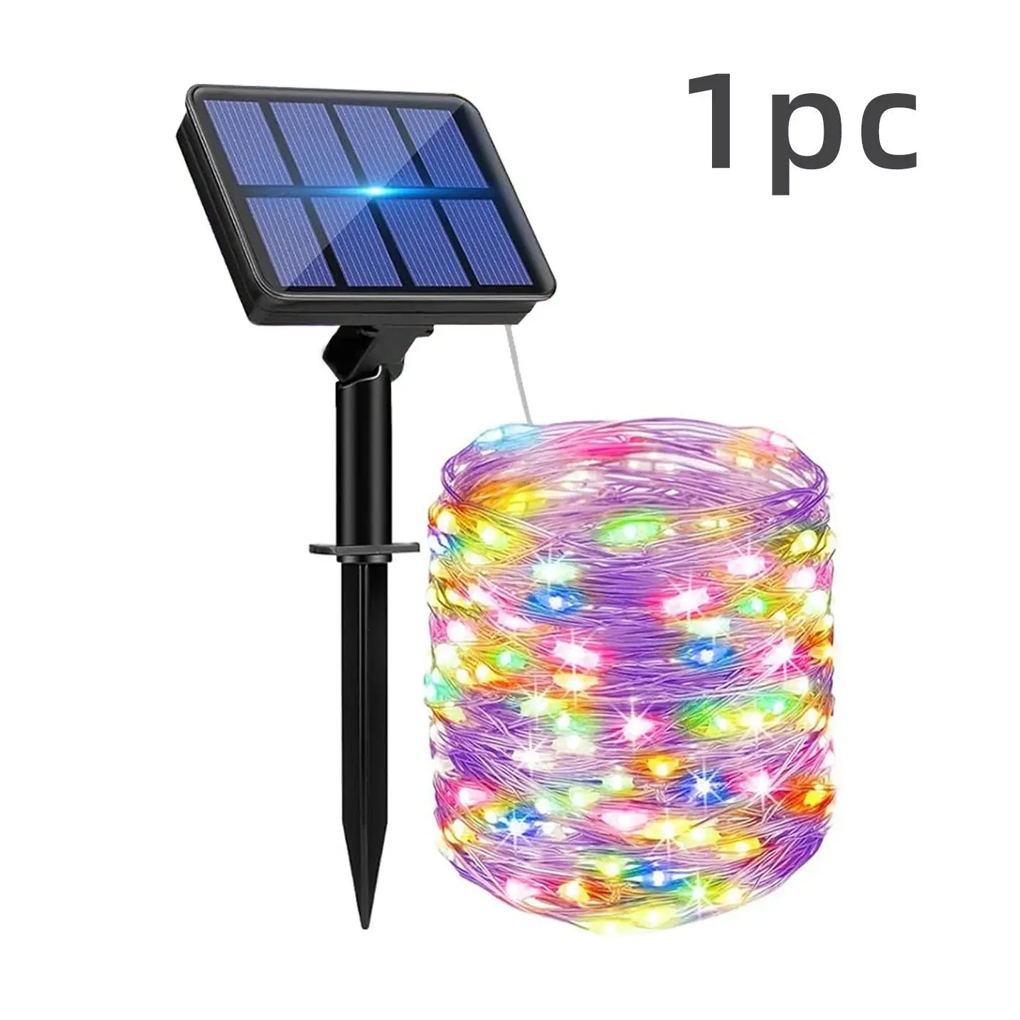 IRILUCN Solar String Fairy Lights Outdoor Christmas Garland Waterproof