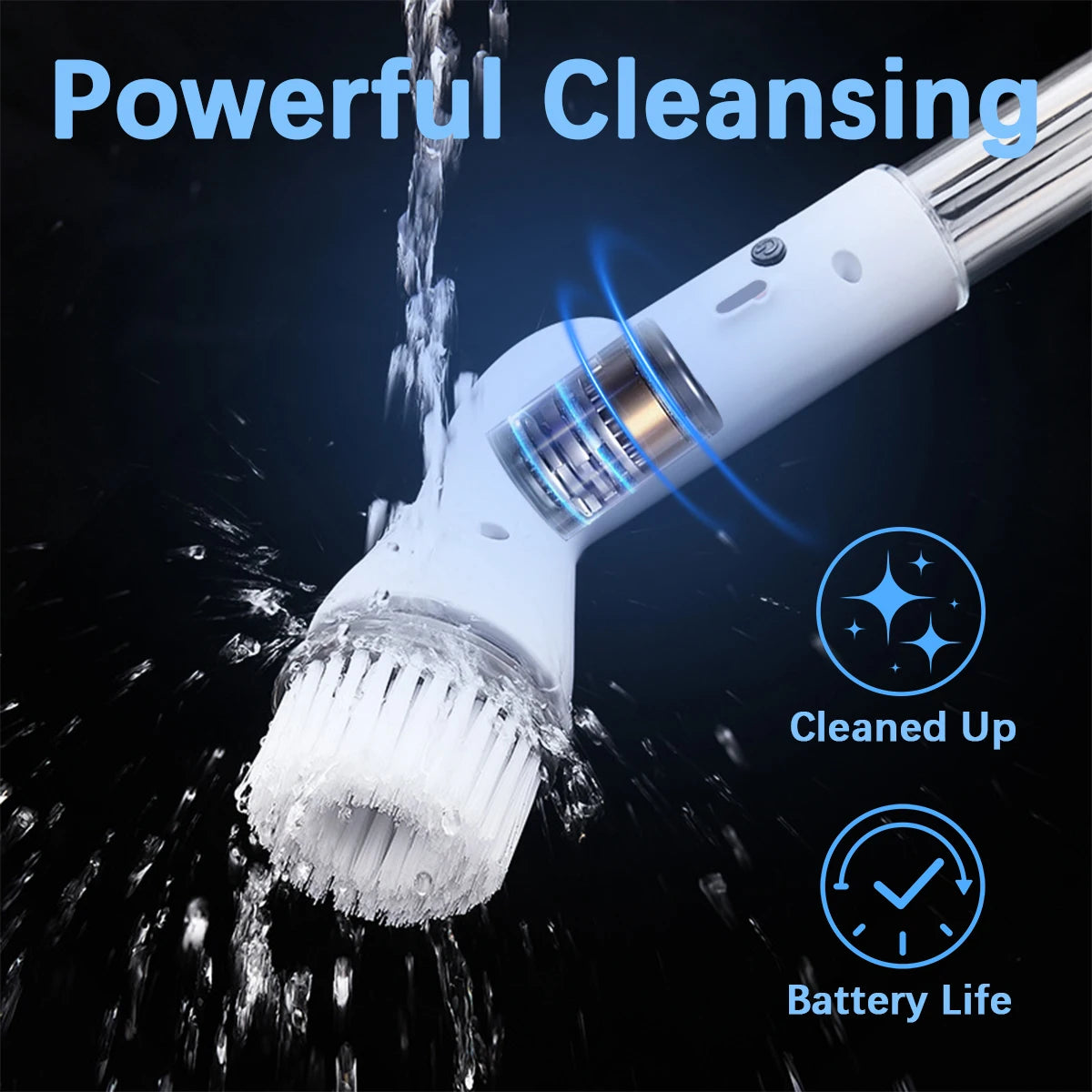 Cordless Electric Spin Scrubber Multi Surface Cleaner For Bathroom Kitchen