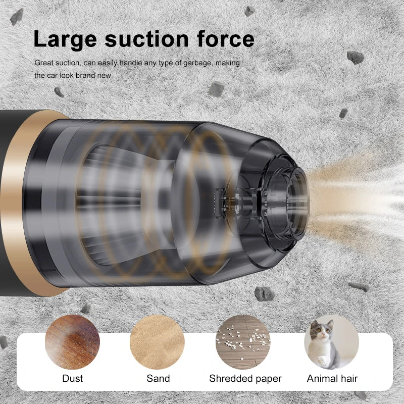 Wireless Car Vacuum Cleaner Portable High Power Function