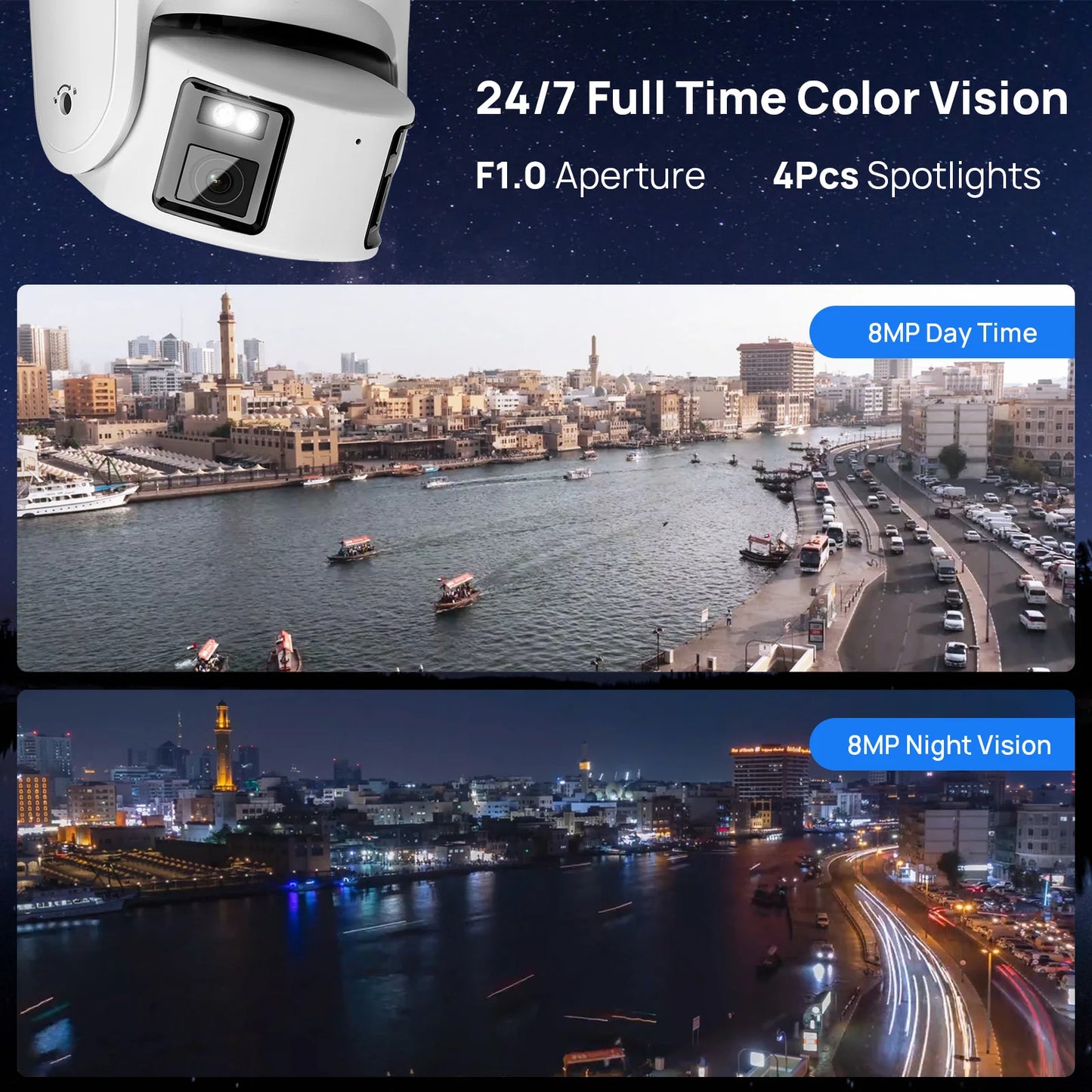Hikvision 8MP Panoramic ColorVu Turret IP Camera 4K