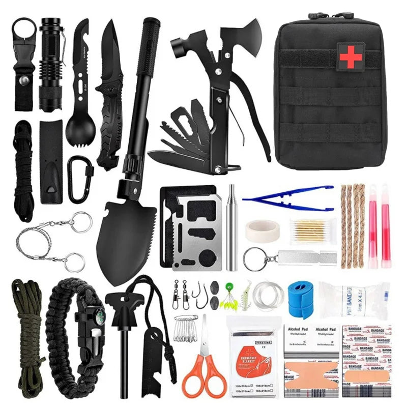 Camping Emergency Survival Tool Set With First Aid Kit