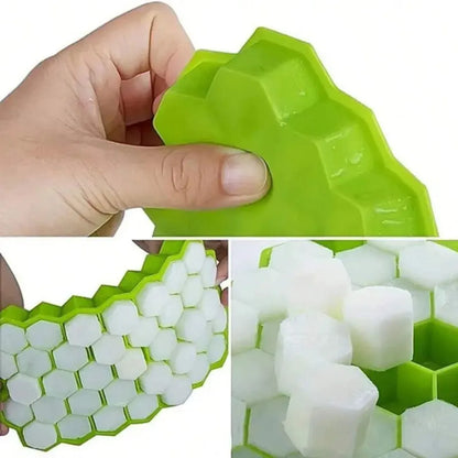 Honeycomb 37-Cell Ice Tray Silicone Cube Mold For Whiskey