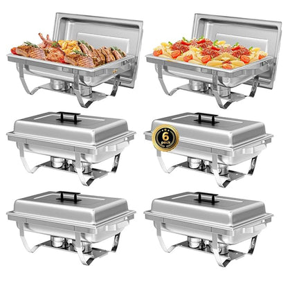 Chafing Dish Buffet Set 8QT Electric Stainless Steel 2/4/6Pack Food Warmer Fuel Holder