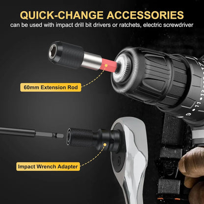 Magnetic Nut Driver Set 18-Piece With Extensions And Impact Adapter