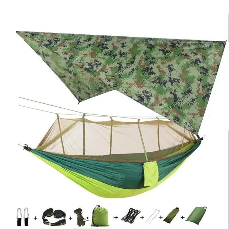 Swallowtail Camping Hammock With Mosquito Net and Rainfly