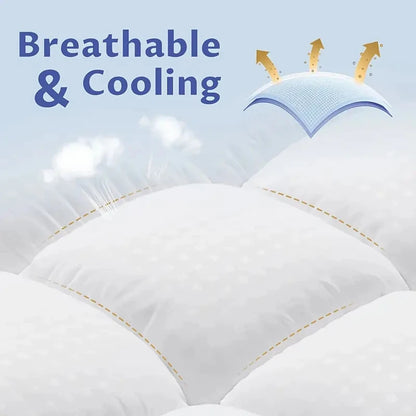 Extra Thick Mattress Cover Cooling Noiseless Breathable Fitted Machine Washable