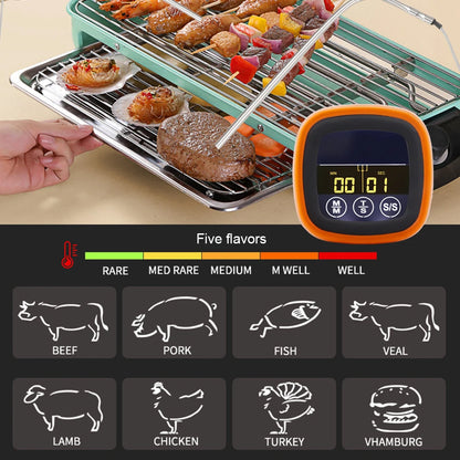 Shunmaii Digital Meat Thermometer With 2 Probes Touch Screen