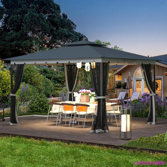 XMSJHign-concerned Gazebo With Mosquito Netting for Outdoors