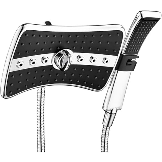 Dual Shower Head Combo Set Handheld And Rainfall Hose