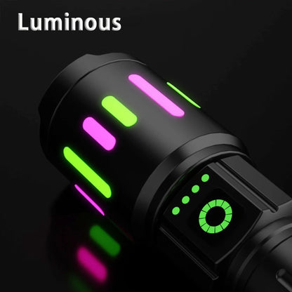 Rechargeable Zoomable Tactical LED Flashlight 1200 to 2000 Meters