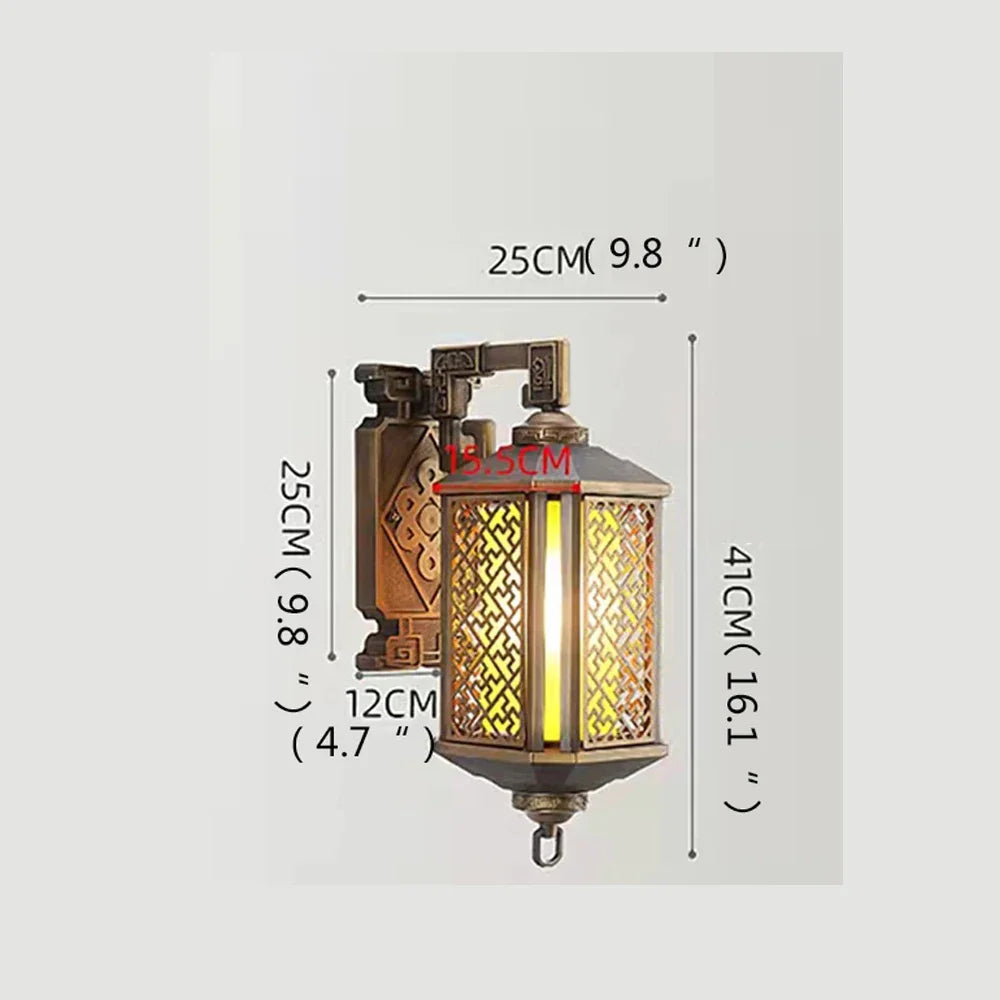 BELLE Outdoor Bronze Light LED Wall Lamps Sconces Classical Waterproof Retro for Home Balcony Decoration