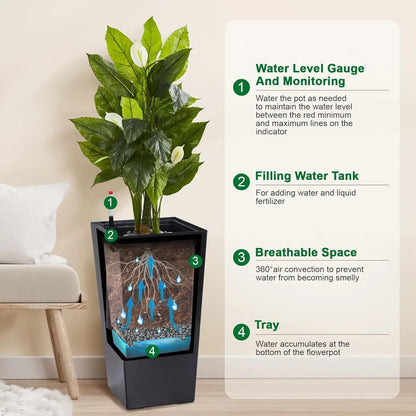 Durable Plastic Planter Pots for Indoor and Outdoor Use