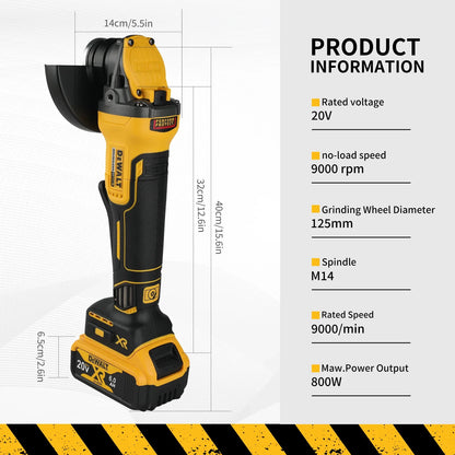 DEWALT DCG416 20V Brushless Cordless Cutting Machine - Tailored for Pros and DIYers, Master of Various Grinding & Cutting Jobs