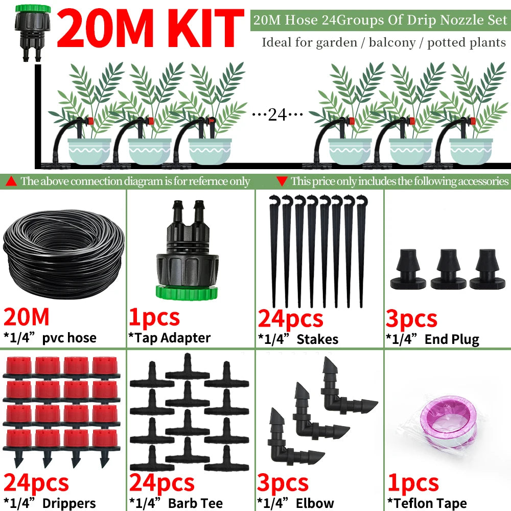 Drip Irrigation Kit Automatic Watering System Nozzles For Garden