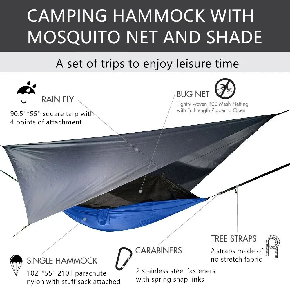 Swallowtail Lightweight Camping Hammock Canopy And Rain Fly