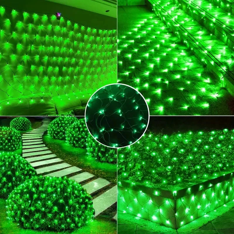 Solar LED Net Mesh Fairy String Lights For Outdoor Decor