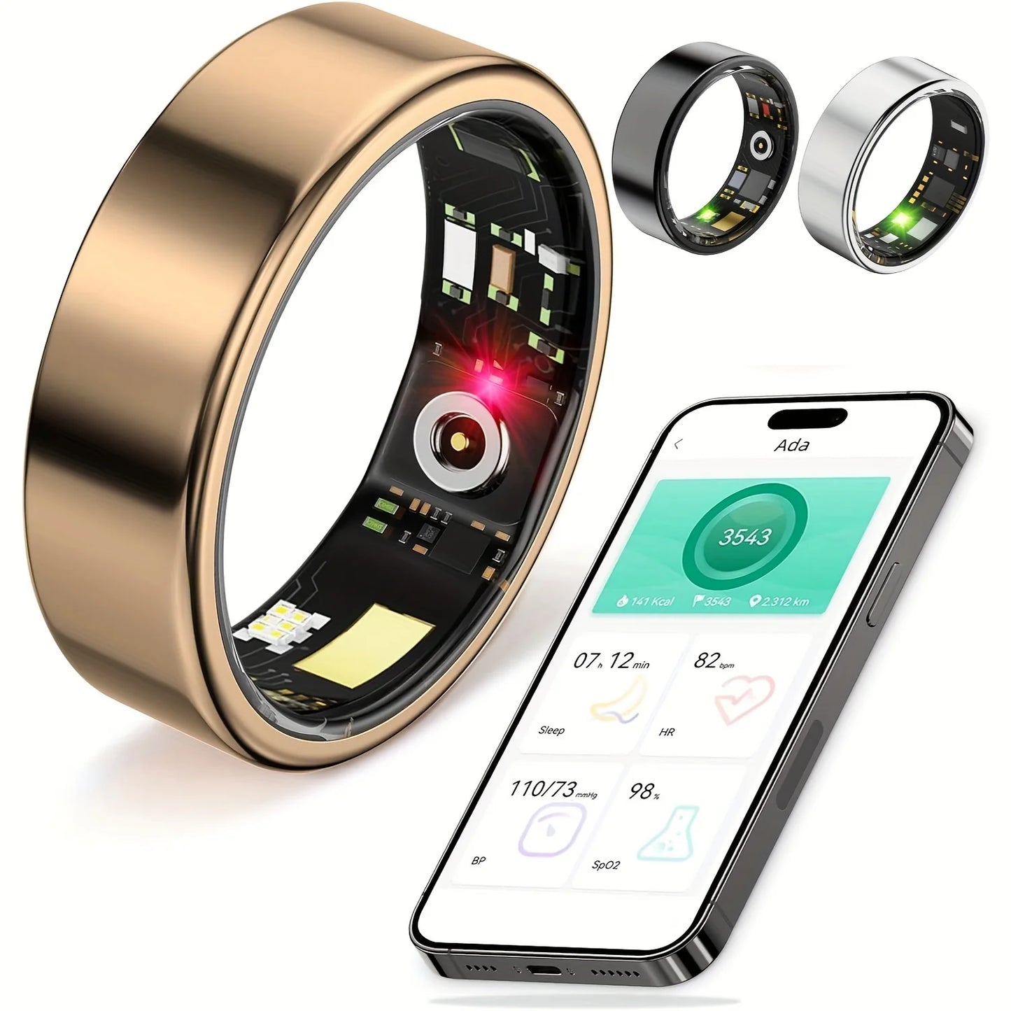 Smart Ring Sleep Tracking And Motion Monitor iPhone Android