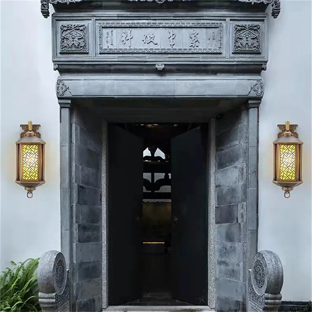 BELLE Outdoor Bronze Light LED Wall Lamps Sconces Classical Waterproof Retro for Home Balcony Decoration