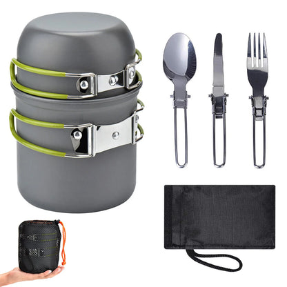 Outdoor Camp Cooking Set Aluminum Alloy Cookware for Camping