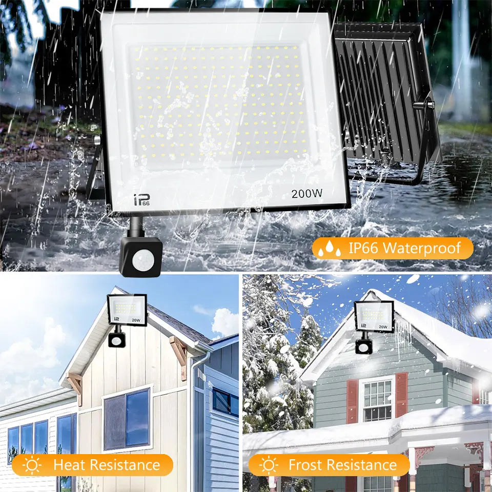LED Flood Light Motion Sensor Outdoor Light LED 220V Led Lights Waterproof Outdoor Wall Light For Garden Decoration Outdoor Gate