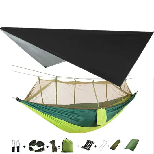 Swallowtail Camping Hammock With Mosquito Net and Rainfly