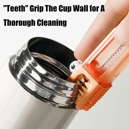 Cartoon Crocodile 3-In-1 Cup Cleaning Brush Nylon Bristles