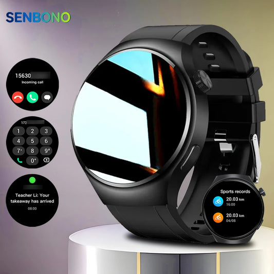 Senbono Men Smart Watch Heart Rate Blood Oxygen Bluetooth