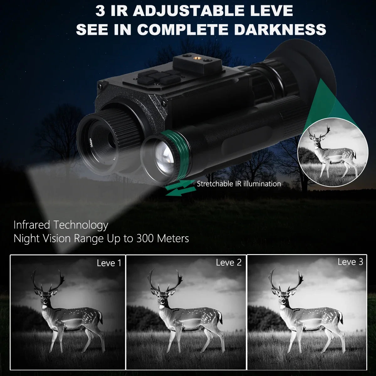 NK006 Night Vision Monocular With 5X Zoom