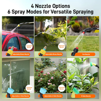 2.1 Gallon Electric Garden Sprayer with Adjustable Shoulder Strap/ Waterproof Handle/ Automatic Plant Mister/ 2000mAh Battery