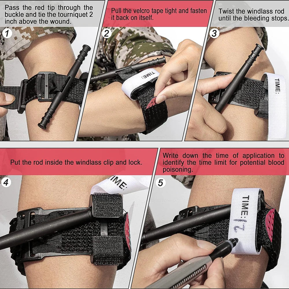 5/10/25 Pcs Emergency Tourniquet Outdoor Portable First Aid Quick Slow Release Tourniquets CAT Medical Tactical Equipment