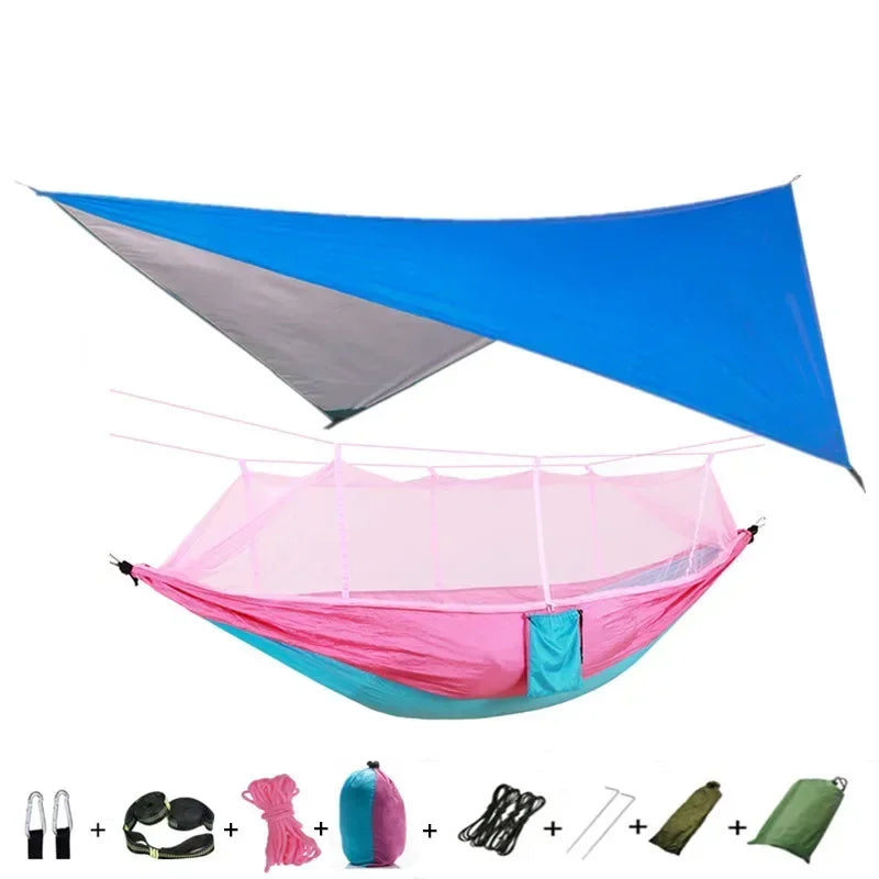Swallowtail Camping Hammock With Mosquito Net and Rainfly