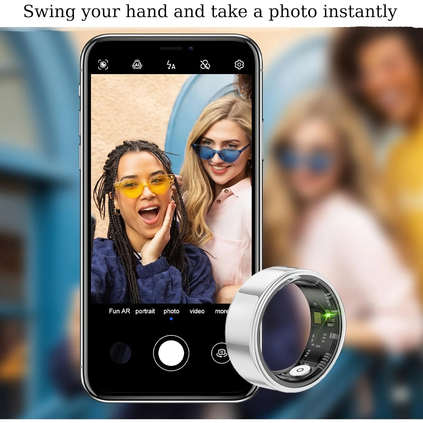 Smart Ring Sleep Tracking And Motion Monitor iPhone Android