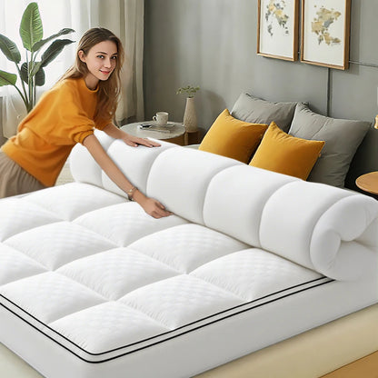 Extra Thick Mattress Cover Cooling Noiseless Breathable Fitted Machine Washable