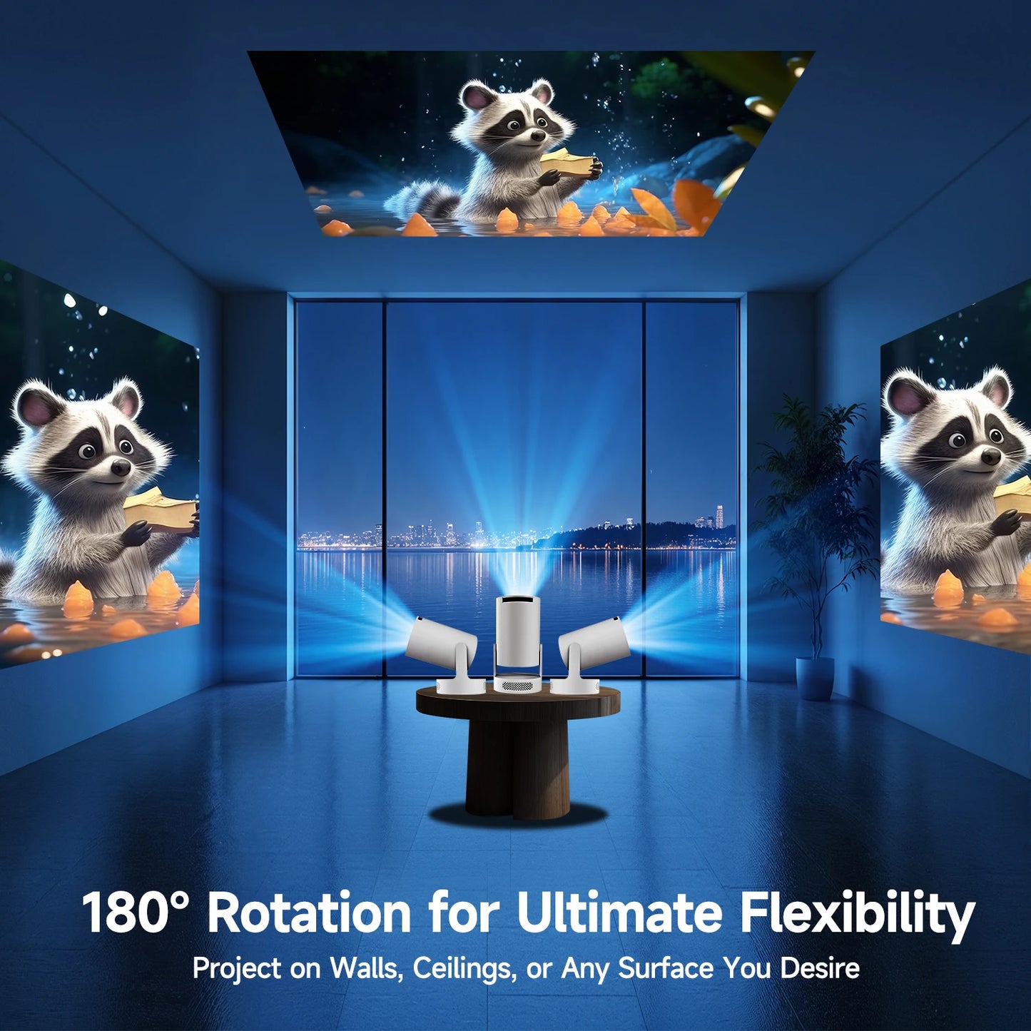 HY300 Pro Outdoor Projector With Android Bluetooth